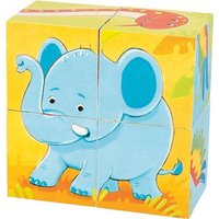 Goki 57434 - Würfelpuzzle Wilde Tiere von Gollnest & Kiesel KG