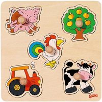 Goki 57546 - Steckpuzzle Auf dem Land, goki basic. von Gollnest & Kiesel KG