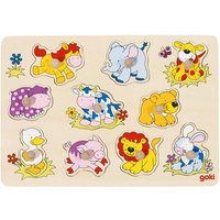 Goki 57838 - Steckpuzzle Tierkinder II von Gollnest & Kiesel KG