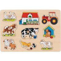 Goki 57908 - Steckpuzzle Bauernhof I von Gollnest & Kiesel KG