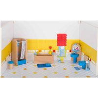 Goki Puppenmöbel Badezimmer für Puppenhaus, Holz von Gollnest & Kiesel KG