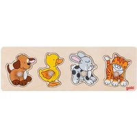 Goki Steckpuzzle Hund, Ente, Has, Katze von Gollnest & Kiesel KG