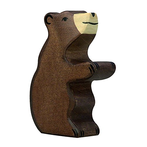 Holztiger Holzfigur Braunbär, klein, sitzend von Gollnest & Kiesel KG