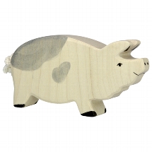Holztiger Holzfigur Eber, gefleckt Holztiger Holzfigur Eber, gefleckt von Gollnest & Kiesel KG