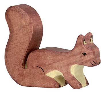 Holztiger Holzfigur Eichhörnchen braun, stehend von Gollnest & Kiesel KG