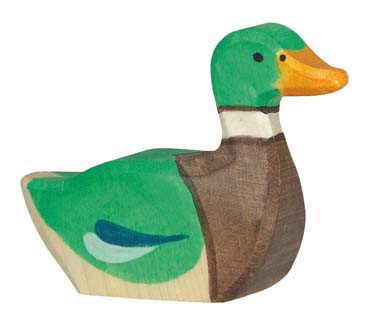 Holztiger Holzfigur Erpel, schwimmend von Gollnest & Kiesel KG
