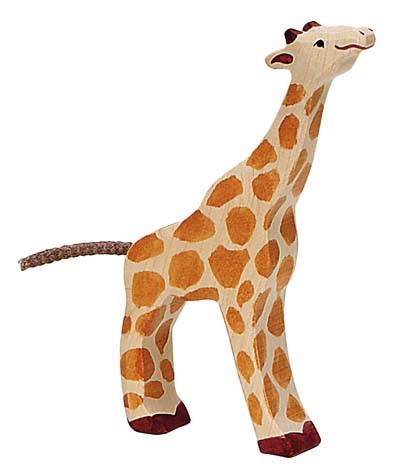 Holztiger Holzfigur Giraffe, klein fressend von Gollnest & Kiesel KG
