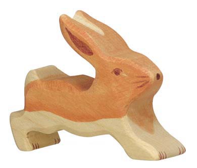 Holztiger Holzfigur Hase klein, laufend von Gollnest & Kiesel KG
