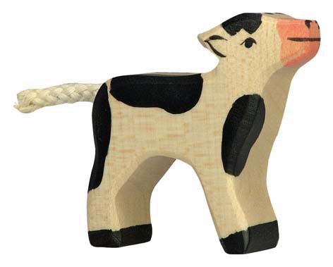 Holztiger Holzfigur Kälbchen schwarz von Gollnest & Kiesel KG