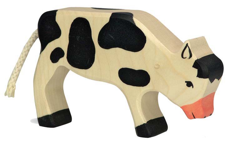 Holztiger Holzfigur Kalb schwarz, grasend Holztiger Holzfigur Kalb schwarz, grasend von Gollnest & Kiesel KG