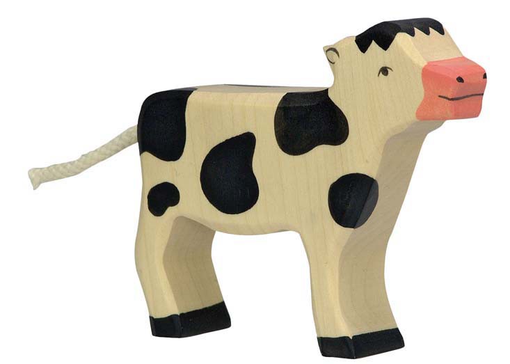 Holztiger Holzfigur Kalb schwarz von Gollnest & Kiesel KG
