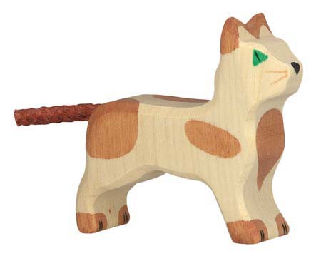Holztiger Holzfigur Katze klein, stehend von Gollnest & Kiesel KG