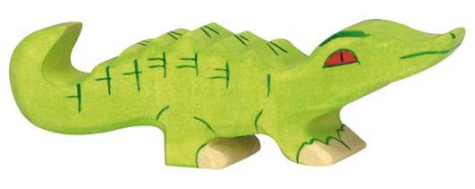 Holztiger Holzfigur Krokodil, klein von Gollnest & Kiesel KG