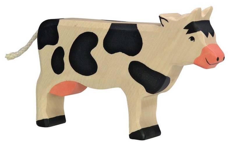 Holztiger Holzfigur Kuh schwarz von Gollnest & Kiesel KG