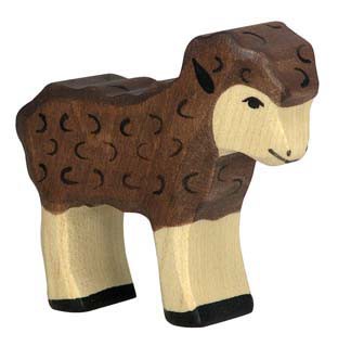 Holztiger Holzfigur Lamm, schwarz von Gollnest & Kiesel KG