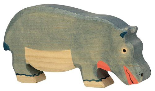 Holztiger Holzfigur Nilpferd, fressend Holztiger Holzfigur Nilpferd, fressend von Gollnest & Kiesel KG