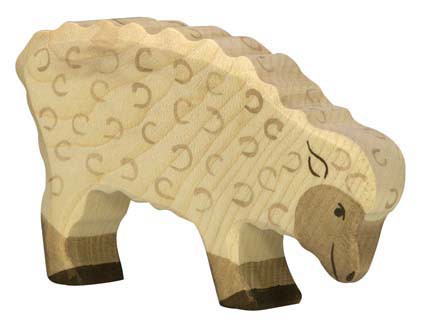 Holztiger Holzfigur Schaf, fressend von Gollnest & Kiesel KG