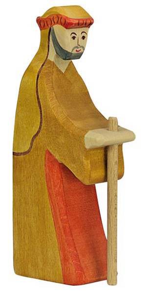 Holztiger Krippenfigur Hirte mit Stab 2 Holztiger Krippenfigur Hirte mit Stab 2 von Gollnest & Kiesel KG