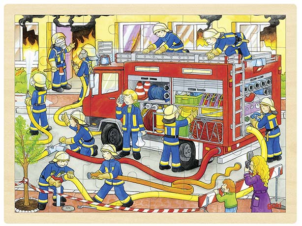 Goki Einlegepuzzle groß - Feuerwehr von Gollnest & Kiesel