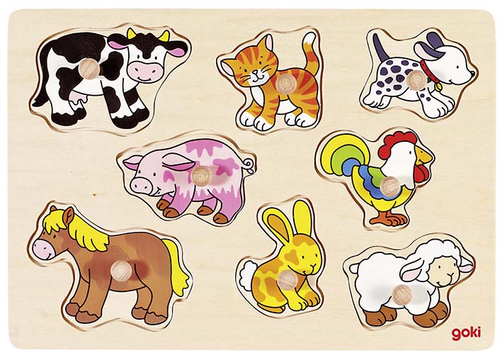 Goki Steckpuzzle PD1 - Bauernhoftiere von Gollnest & Kiesel