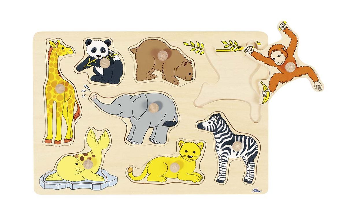 Goki Steckpuzzle PD1 - Zootiere 2 Goki Steckpuzzle PD1 - Zootiere 2 von Gollnest & Kiesel