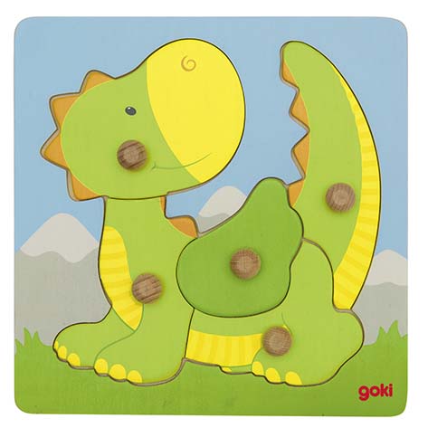 Goki Steckpuzzle klein mit Hintergrund - Drache Goki Steckpuzzle klein mit Hintergrund - Drache von Gollnest & Kiesel