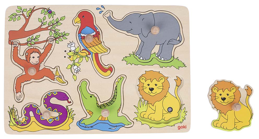 Goki Steckpuzzle mit Sound - Zoo Goki Steckpuzzle mit Sound - Zoo von Gollnest & Kiesel