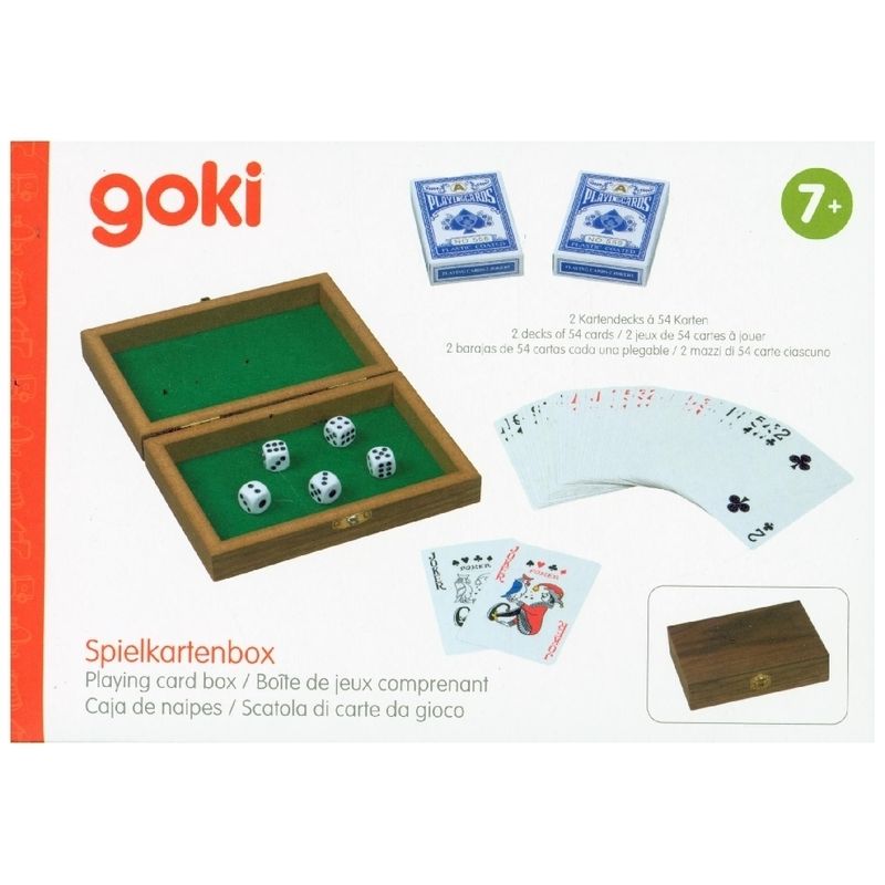 Spielkartenbox mit 5 Würfel und 2 Kartendecks á 54 Karten von Gollnest & Kiesel