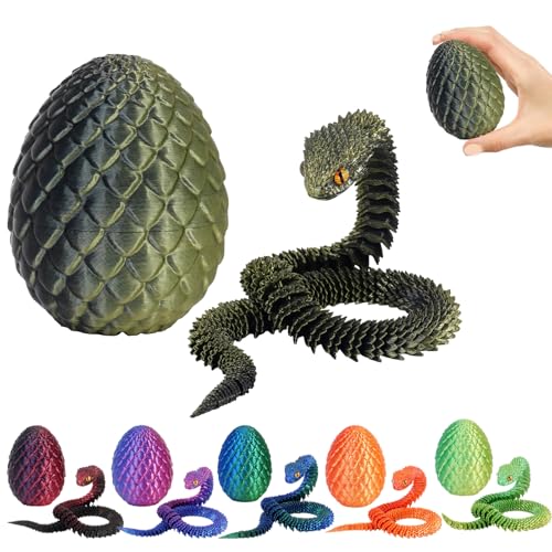 3D Drachenei mit Schlang 3D Schlangen Dracheneier Drache im Ei Tiere Schlangen für Ostern Heim Bürodekoration von Goloxou