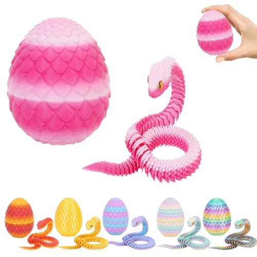 3D Drachenei mit Schlang 3D Schlangen Dracheneier Drache im Ei Tiere Schlangen für Ostern Heim Bürodekoration von Goloxou