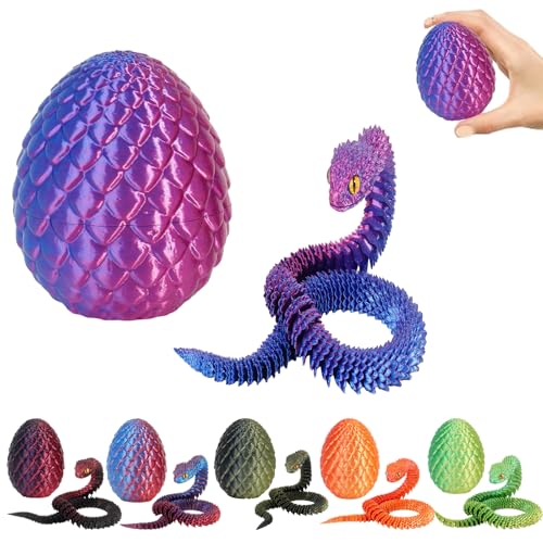 3D Drachenei mit Schlang 3D Schlangen Dracheneier Drache im Ei Tiere Schlangen für Ostern Heim Bürodekoration von Goloxou