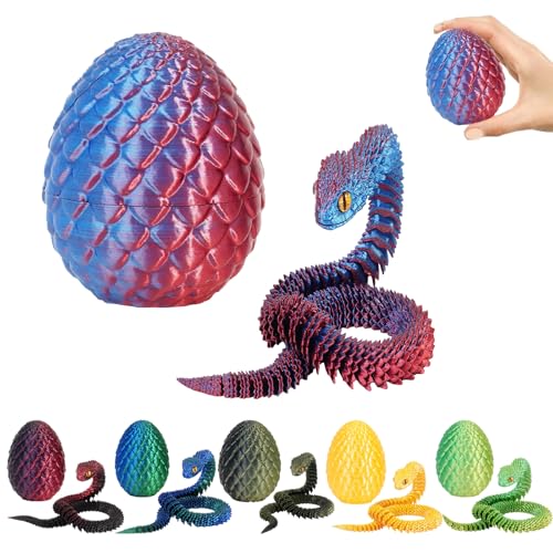 3D Drachenei mit Schlang 3D Schlangen Dracheneier Drache im Ei Tiere Schlangen für Ostern Heim Bürodekoration von Goloxou