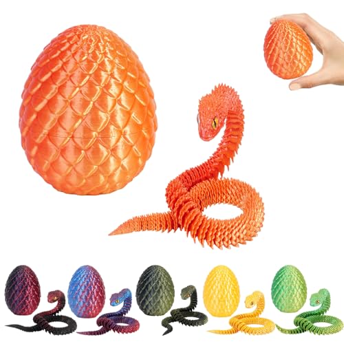 3D Drachenei mit Schlang 3D Schlangen Dracheneier Drache im Ei Tiere Schlangen für Ostern Heim Bürodekoration von Goloxou