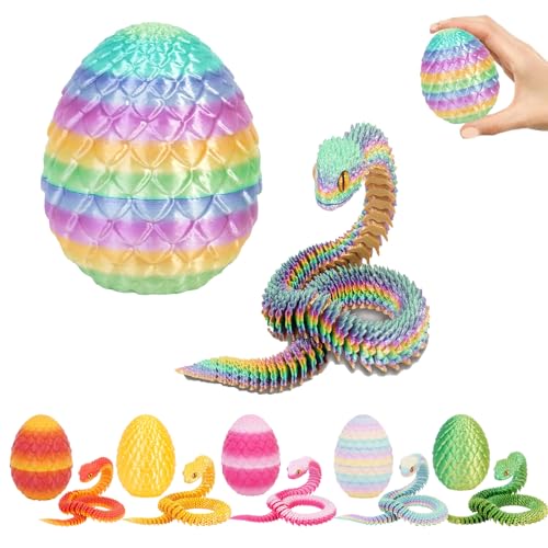 3D Drachenei mit Schlang 3D Schlangen Dracheneier Drache im Ei Tiere Schlangen für Ostern Heim Bürodekoration von Goloxou