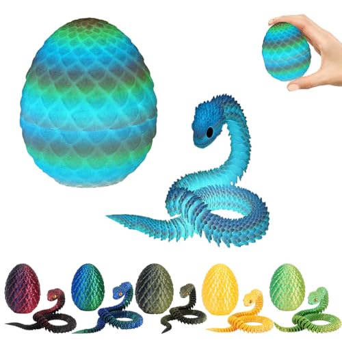 3D Drachenei mit Schlang 3D Schlangen Dracheneier Drache im Ei Tiere Schlangen für Ostern Heim Bürodekoration von Goloxou
