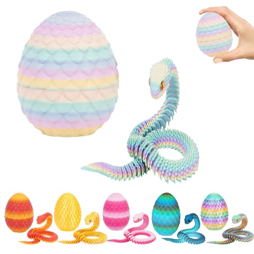 3D Drachenei mit Schlang 3D Schlangen Dracheneier Drache im Ei Tiere Schlangen für Ostern Heim Bürodekoration von Goloxou