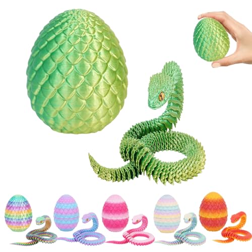 3D Drachenei mit Schlang 3D Schlangen Dracheneier Drache im Ei Tiere Schlangen für Ostern Heim Bürodekoration von Goloxou
