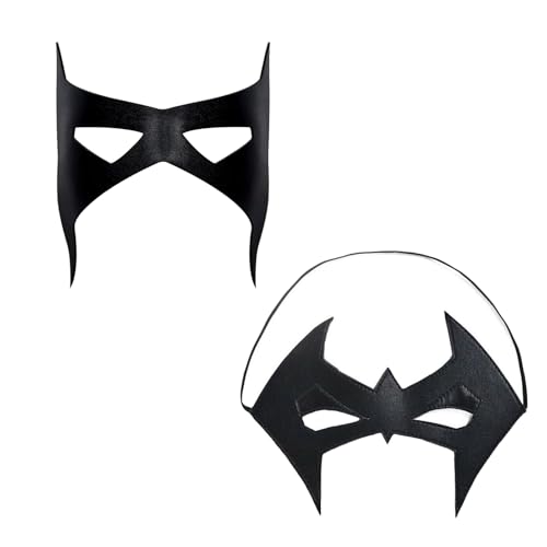 Goloxou 2 Stück Fledermausaugenmaske Schwarze Fledermausmädchen Halbmaske Kostümzubehör für Erwachsene Halloween Karneval Party Cosplay Goloxou 2 Stück Fledermausaugenmaske Schwarze Fledermausmädchen Halbmaske Kostümzubehör für Erwachsene Halloween Karneval Party Cosplay von Goloxou
