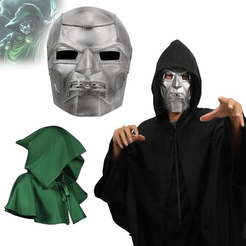 Goloxou Dr. Doom Maske Mittelalterlicher Helm 1:1 Replik Doom PVC Maske für Halloween Karneval Kostümzubehör Cosplay (2RJiao) von Goloxou