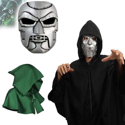 Goloxou Dr. Doom Maske Mittelalterlicher Helm 1:1 Replik Doom PVC Maske für Halloween Karneval Kostümzubehör Cosplay (2SLiao) von Goloxou