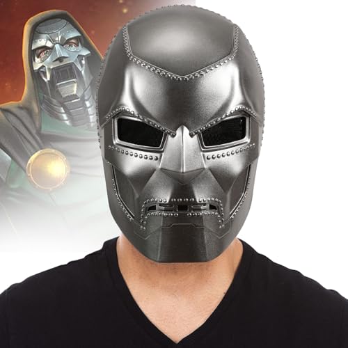 Goloxou Dr. Doom Maske Mittelalterlicher Helm 1:1 Replik Doom PVC Maske für Halloween Karneval Kostümzubehör Cosplay (ResinA) von Goloxou
