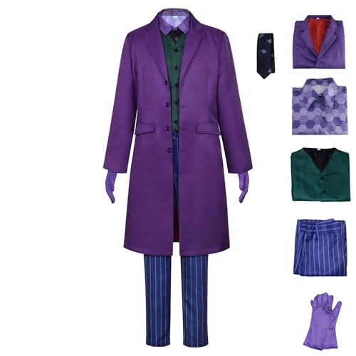 Goloxou Joke Kostüm Herren Renaissance Gothic Mittelalter Steampunk Frack Jacke für Erwachsene Halloween Karneval Cosplay (L) von Goloxou
