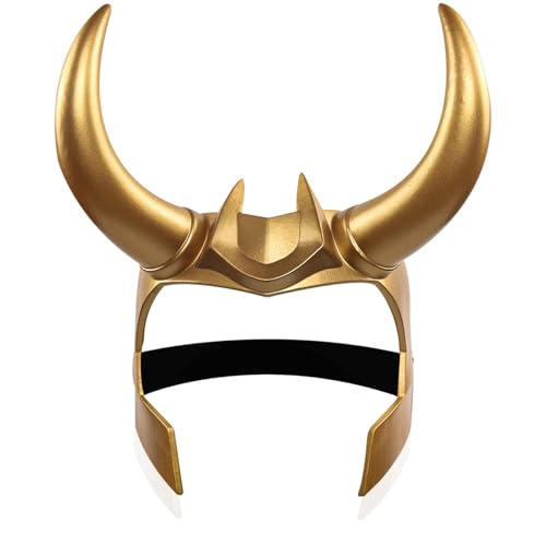 Goloxou Loki Hörner Loki Helm Kostümzubehör für Erwachsene Halloween Karneval Requisite (PVC) von Goloxou