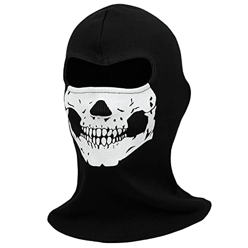 Goloxou Totenkopf Geistermaske Geistermaske Call of Duty Gruselige Realistische Horror Vollgesichtsmaske für Halloween Karneval Cosplay (A09) von Goloxou