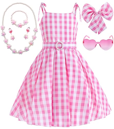 Golray 7-teiliges Mädchenkostüm, Kleid, süßes Slip-Kleid mit Zubehör, Film-Outfit, Geburtstag, Halloween, Kostüm, Mädchen, zum Spielen Golray 7-teiliges Mädchenkostüm, Kleid, süßes Slip-Kleid mit Zubehör, Film-Outfit, Geburtstag, Halloween, Kostüm, Mädchen, zum Spielen von Golray