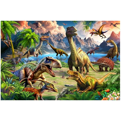 Dinosaurier Puzzles für Kinder, 100 Stück Dinos Puzzle Dinosaurier Holzpuzzle Vorschul Lernspielzeug Lernen Pädagogische Puzzle Spielzeug für Jungen Mädchen 3 4 5 6 7 8 Jahre alt von GomEi