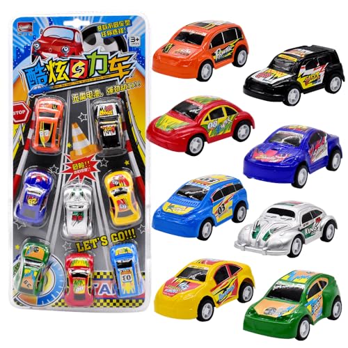 GomEi Auto Spielzeugauto, 8 PCS Auto Fahrzeug, Kinderspielzeug Fahrzeuge, Auto Kinderspielzeug Fahrzeuge, Auto Spielzeug Fahrzeuge Spielzeug für Kinder Geburtstag Geschenk von GomEi