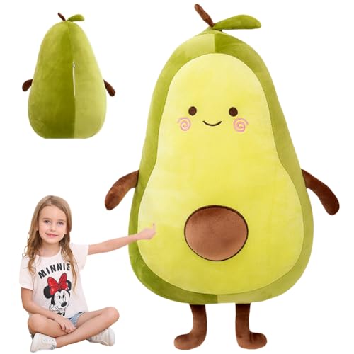 GomEi Avocado Plüschtier, 35cm Avocado Kuscheltier Avocado Plüsch Spielzeug Simulations Avocado Plüschtier Reizendes Obst Puppe Kissen Cuddly Toy für Mädchen Jungen Freunde Geschenk von GomEi