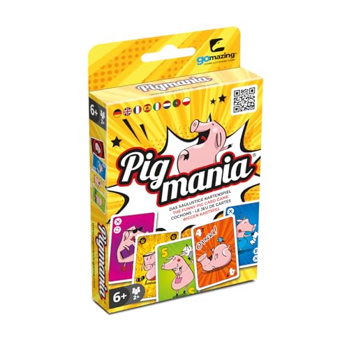 Pigmania das saulustige Kartenspiel für Familien, Erwachsene, Kinder ab 6 Jahren für 2 bis 10 Spieler / Einfache Regeln viel Spielspaß / Plastikfrei & Nachhaltig / Perfekt als Kinderspiel, Reisespiel von Gomazing