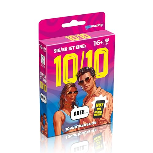 Gomazing Sie/Er ist eine 10 von 10 Aber Spiel / 800 spannende Fragen an Sie und Ihn/Für 2 bis X Spieler/Das Trend-Spiel von TikTok und Insta/Partyspiel Kennenlernenspiel Kartenspiel 10/10 Gomazing Sie/Er ist eine 10 von 10 Aber Spiel / 800 spannende Fragen an Sie und Ihn/Für 2 bis X Spieler/Das Trend-Spiel von TikTok und Insta/Partyspiel Kennenlernenspiel Kartenspiel 10/10 von Gomazing